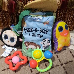Lot of Baby Tots Peek-A-Boo I See Book Kids Toy Set Bundle